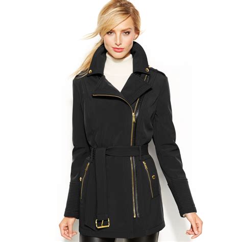 michael kors black jacket women's|michael kors black winter coat.